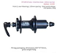 Moyeu Aluminium Alliage Léger 28/32 Trous Disque 6 Moyeu Aluminium | 2 roulements pour avant, 4 arrière, scellés contre pour poussière, rotation fluide, longue durée de vie(32-Hole Rear Hub)