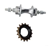 Moyeu arrière à pignon fixe 36H 16T Volant d'inertie Corps en acier | Volant simple 16T inclus, construction en acier en fer, pour une construction durable, conception d'essieu à vis
