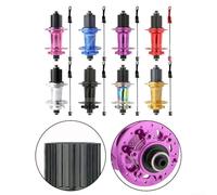 Moyeu arrière de VTT avec bride à 32 trous, distance au-dessus de l'écrou de blocage de 135 mm, roulements scellés, et compatibilité totale pour transmissions à 7 vitesses à 12 vitesses (argent)