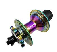 Moyeu arrière de VTT de route M10x14Gx135x145mm 24/28/32/36 trous 6 griffes 3 dents 180 clics moyeu de frein à disque dégagement rapide for 7/8/9/10/11 vitesses(Colorful Rear Hub QR 32 Holes)