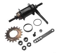 Moyeu arrière pour vélos à pignon fixe 36/32 trous de rayons, axe de 170 mm, compatible avec engrenage à 18 dents (noir, 36 trous)