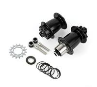 Moyeu avant 100 mm et arrière 135 mm 32H avec roue libre 16T et 6 roulements scellés pour vélo de saut (noir)