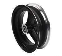 Moyeu avant de scooter électrique 10 pouces pour pneus 100/65-6.5 | Construction en alliage d'aluminium, frein à disque compatible, taille 25,4 cm, finition noire argentée