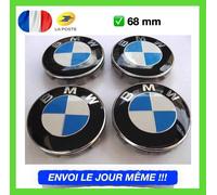 MOYEU DE ROUE 4x Logo 68mm BMW Blue Centre De Roue Jante Cache Moyeu Emblème