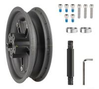 Moyeu de roue arrière de 20,3 cm et 12,7 cm compatible avec les modèles de trottinette électrique tels que 1S, design en alliage d'aluminium en deux parties pour une installation simplifiée et un