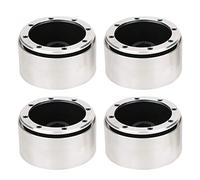 Moyeu de roue en alliage d'aluminium de 2.2 pouces, pièces de mise à niveau adaptées à la voiture SCX10 III/TRX4/G500 1/10 RC, 4 pièces (Noir Argent)