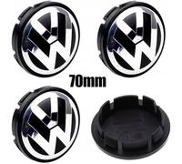MOYEU DE ROUE juxinchang- 4pcs Centres de roue 70MM VW Logo caches moyeux pour Volkswagen Toureg 7L6601149B