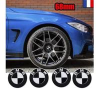 MOYEU DE ROUE MasterShop - 4 cache moyeu bmw 68mm noirblanc centre de roue MS47 FR