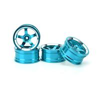 Moyeu de roue RC en alliage d'aluminium, accessoire durable et haute résistance pour voiture de tourisme et de drift (Bleu)
