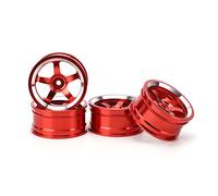 Moyeu de roue RC en alliage d'aluminium, accessoire durable et haute résistance pour voiture de tourisme et de drift (Rouge)