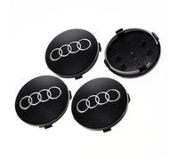 MOYEU DE ROUE x4 centres de roue Noir 60mm réf no:4B0 601 170 emblème Audi cache moyeu