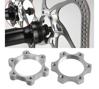 Moyeu De Vélo, Écrou De Blocage, Filetage De Bride, Adaptateur De Frein À Disque, Rotor De Vélo, Alliage D'aluminium Argenté, Accessoires De Bicyclette