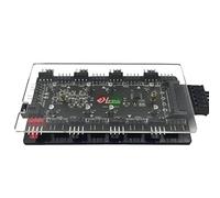 Moyeu De Ventilateur À Température Contrôlée Pwm, Convertisseur Multifonction 5V Argb 12V RGB pour Ventilateur De Boîtier D'ordinateur De Bureau
