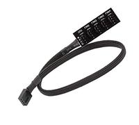 YieJoya Moyeu de ventilateur PWM à 4 broches, connecteur 4 broches pour ventilateur de processeur de PC, répartiteur de câble d'alimentation de ventilateur 4 PIN/3 broches Câble.