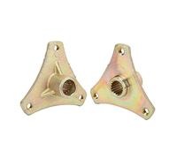 Moyeu d'essieu arrière de roue cannelée 3 goujons 17 dents pièce de rechange en acier allié plaqué or haute dureté pour Quad Dirt Bike ATV 50cc 110cc ensemble de 2 pièces Durable