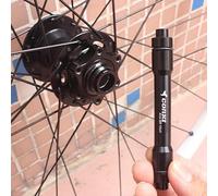 Moyeu d'essieu traversant de 15 mm vers outil adaptateur de 9 mm avec mécanisme de libération rapide pour roues avant de VTT