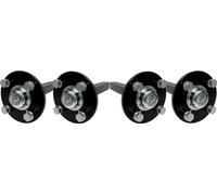 Moyeu et fusée d'essieu pour remorque quad ATV 4 goujons 100mm PCD 35x35mm 1500kg (Lot de 4)