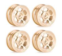 Moyeu Roue Beadlock 0,7" pour Axial SCX30 1/30 Rc Mise Voiture | Roue Beadlock laiton massif ajoute un faible poids critique pour stabilité latérale supérieure 1/30. RC Pneus Roues