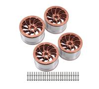 Moyeu Roue Rc Pour Traxxas Pour TRX4 Pour Axial Pour SCX10 YK4082 1/8 4 Pièces Métal Pneus Moyeu Roue 2,2 Pouces Voiture RC Crawler Adaptation Accessoires(Coffee)