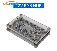 Moyeu rvb 12V avec boîtier en acrylique et entretoise magnétique pour contrôleur LED ASUS/MSI 12V 4Pin