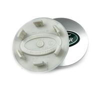 Moyeux de roue,Centre de roue avec logo Land Rover, 62mm 63mm, 4 pièces, couvercle cache-moyeu pour LAND ROVER, - Type Silver Green