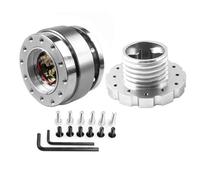 Moyeux de Volant Kit De Fixation Rapide Pour Adaptateur De Volant 6 Trous Racing Pour Thurstmaster TX T300 T500 TS-PC TS-XW BLNETU(Argent)