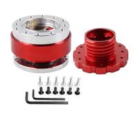 Moyeux de Volant Pour Thurstmaster TX T300 T500 TS-PC 6 Trous De Course 73mm Volant De Voiture Adaptateur À Libération Rapide(Red)