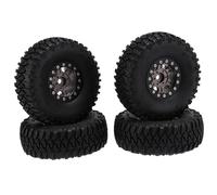 Moyeux Pneus Voiture Rc Compatible avec Axial pour Yeti 90069 D90 TF2 pour Tamiya CC01 LC70 pour MST Kit de 4 Jantes et pneus Beadlock en métal 1,55 pour Voiture RC Crawler 1/10