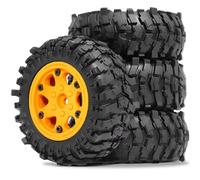 Moyeux Pneus Voiture Rc Compatible avec Mjx H12y+ pour Tamiya Cc01 D90 D10 pour Hsp pour HPi pour Tamiya 1/10 1/12 Crawler Car, 4 Pneus en Caoutchouc De 1,9 Pouce Et Jantes en Plastique