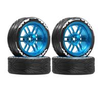 Moyeux Pneus Voiture Rc Compatible avec Tamiya pour TT01 pour TT02 pour TT02B TA06 XV01 XV02 Jantes Et Pneus Hexagonaux De 12 Mm pour Voitures De Course RC À L'échelle 1/10