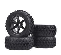 Moyeux Pneus Voiture Rc Compatible avec Tamiya pour Wltoys pour HPI pour Traxxas pour Kyosho 1/16 RC on Road Pneus pour Voitures De Course Et De Rallye, Jantes Hexagonales De 12 Mm