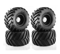 Moyeux Pneus Voiture Rc Compatible avec Traxxas pour HSP pour HPI pour Tamiya Kit D'amélioration RC Tout-Terrain : 4 Pneus De 133 Mm pour Monster Truck RC, Jantes Hexagonales De 12 Mm