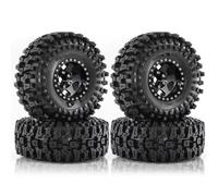 Moyeux Pneus Voiture Rc Compatible avec Traxxas pour TRX4 D90 pour Axial pour SCX10 II III RS 1/10 RC Pièces De Voiture 120 Mm Métal 1,9" Beadlock Jante Pneu en Caoutchouc