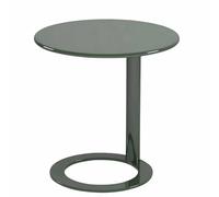MOYIDUE Table D'appoint en Forme De C - Petite Table Basse avec Coins Arrondis, Table D'appoint Ronde pour Salon, Chambre À Coucher, Bureau À Domicile - Supporte 200 Lbs(Green,18.9 * 27in)