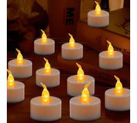 MOYKSRR 39 Bougies Chauffe-plat LED, Chandelles Clignotantes Lampe, Bougies LED Sans Flamme, Bougies électriques, Bougies Chauffe-plat Réalistes Pour Fête de Mariage,Noël,Décoration D'intérieur