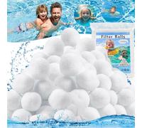 MOYKSRR Balles Filtrantes, 1500g Boules de Filtre de Piscine, Réutilisable Pool Filter Balls, Balles de Filtration pour remplace 54kg de Sable de Filtration pour Filtres à Sable, Filtration d'eau
