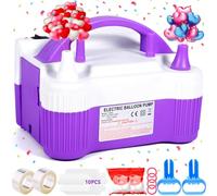 MOYKSRR Pompe à Ballon Électrique, Gonfleur Electrique Ballon, Pompe à Ballon Haute Puissance 600W avec Double Buse, Portable Pompe à Ballon Anniversaire pour Décoration de Mariage et Anniversaire