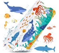 MOYKSRR Tapis de Bain Antidérapant pour Enfants 100x40cm, Tapis de Baignoire Anti Glisse avec 200 Ventouse Matériel de PVC, Tapis de Bain Parfait pour Enfants - sans BPA et Lavable en Machine