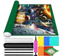 MOYKSRR Tapis de Puzzle, Tapis Puzzle Rouleau Feutre pour Jusqu'à 1000 1500 2000 3000 Pièces, Tapis de Rangement Puzzle, Puzzle Roll Up Mat, Économiseur de Puzzle Pliable avec 6 Trieur de Puzzle