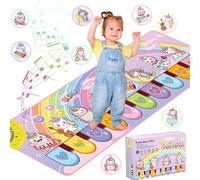 MOYKSRR Tapis Piano Enfant avec 8 Sons D'instruments, Tapis de Piano pour Enfants, Tapis de Danse Musical, Tapis de Jeu Musique pour Garçons Filles, Cadeau de Noël pour Garçons Filles de 1-6 Ans