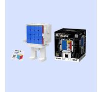 MoYo Meilong Robot 4x4 Cube Stickerless,Meilong Robot Display Box Edition 4x4x4 Speed Cube 59mm,Fun educational toys for collectible display