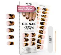 MOYOU LONDON Autocollants auto-adhésifs pour ongles en Gel Semi-durci, lampe UV/LED requise, 20 enveloppes de vernis à ongles en Gel, autocollants pour Nail Art - Safari Tips