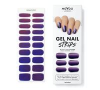MOYOU LONDON Autocollants auto-adhésifs pour ongles en Gel Semi-durci, lampe UV/LED requise, 20 enveloppes de vernis à ongles en Gel, autocollants pour Nail Art - Recharge
