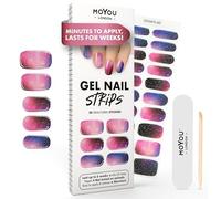 MOYOU LONDON Autocollants auto-adhésifs pour ongles en Gel Semi-durci, lampe UV/LED requise, 20 enveloppes de vernis à ongles en Gel, autocollants pour Nail Art - Far Far Away