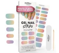 MOYOU LONDON Autocollants auto-adhésifs pour ongles en Gel Semi-durci, lampe UV/LED requise, 20 enveloppes de vernis à ongles en Gel, autocollants pour Nail Art - Candy Shop