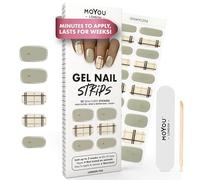 MOYOU LONDON Autocollants auto-adhésifs pour ongles en Gel Semi-durci, lampe UV/LED requise, 20 enveloppes de vernis à ongles en Gel, autocollants pour Nail Art - London Fog