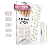 MOYOU LONDON Autocollants auto-adhésifs pour ongles en Gel Semi-durci, lampe UV/LED requise, 20 enveloppes de vernis à ongles en Gel, autocollants pour Nail Art - Swanky