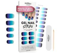 MOYOU LONDON Autocollants auto-adhésifs pour ongles en Gel Semi-durci, lampe UV/LED requise, 20 enveloppes de vernis à ongles en Gel, autocollants pour Nail Art - Lost at Sea