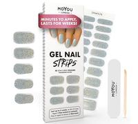 MOYOU LONDON Autocollants auto-adhésifs pour ongles en Gel Semi-durci, lampe UV/LED requise, 20 enveloppes de vernis à ongles en Gel, autocollants pour Nail Art - Too Glam to Give a Damn