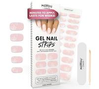 MOYOU LONDON Bandes de Vernis Gel Semi-Curées - 20 Pièces. Enveloppes Ongles de Gel pour Manucure de Qualité Salon - Fonctionne avec N'importe Quelle Lampe UV pour Ongles - Facile à Appliquer